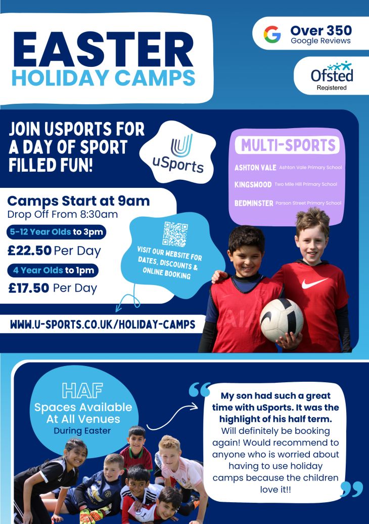 uSports | Bristol Two Mile Hill Primary School Multi-Sports Camp | Easter Holiday 2025